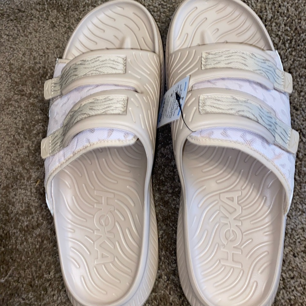 NWT Hoka Ivory Slide Sandals men’s sz 14